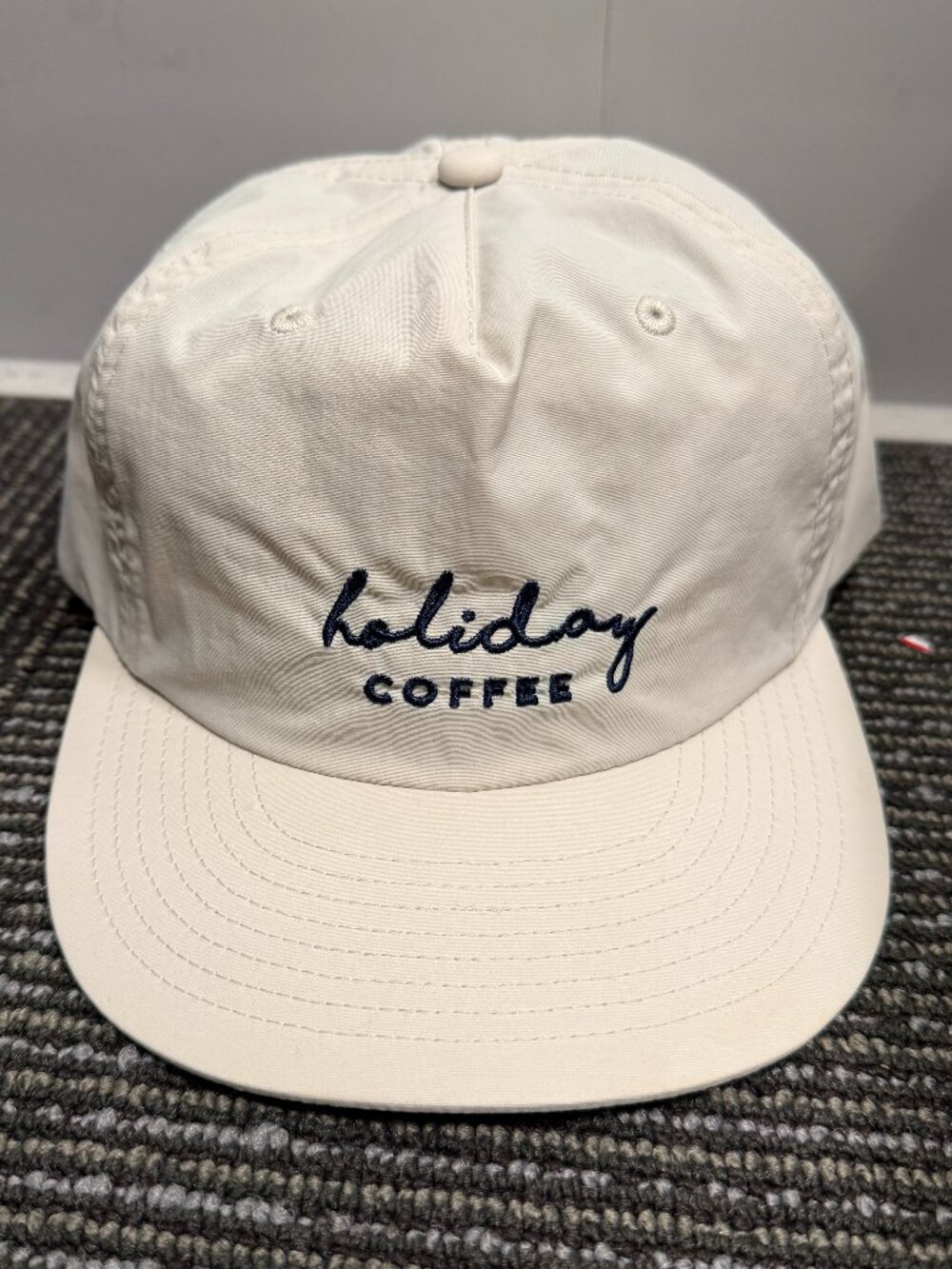 Ocean City NJ Holiday Coffee Nylon Snapback Surf Hat - Ivory